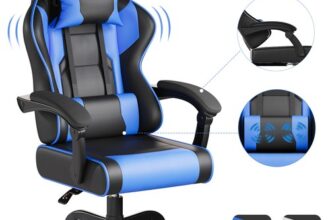 Gunji Gaming Stuhl ergonomisch, 3D-Armlehnen, Bürostuhl