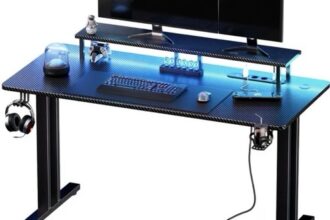 Gaming-Schreibtisch mit LED-Beleuchtung