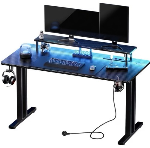 Gaming-Schreibtisch mit LED-Beleuchtung