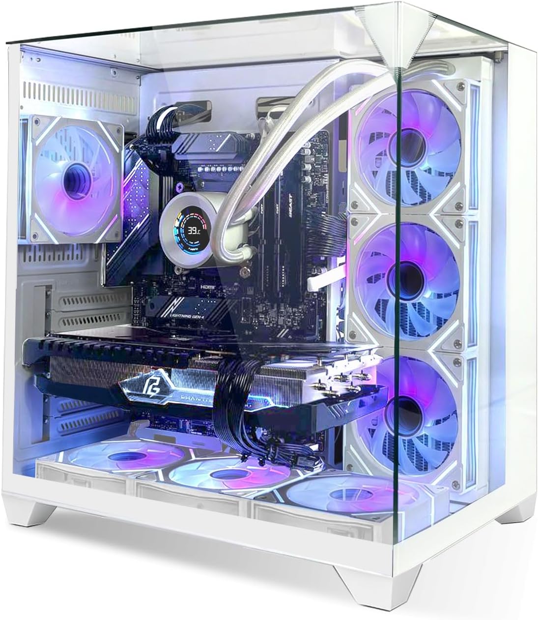 SYSTEMTREFF High-End Gaming PC weiß AMD Ryzen 9 9950X3D2 Dual 16x5.6GHz | RX 9070 XT 16GB | 2TB M.2 NVMe | 32GB DDR5 RAM | Wi