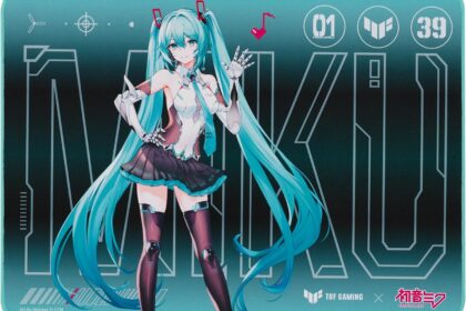 ASUS TUF Gaming P1 Hatsune Miku Edition Tragbares Gaming-Mauspad – 25,4 x 20,3 cm , Aqua, Schutzbeschichtung, Wasserabweisend
