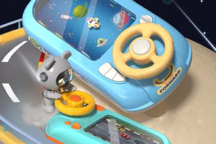 Racing Lenkrad Fahrsimulator Kinder Spielzeug Sound