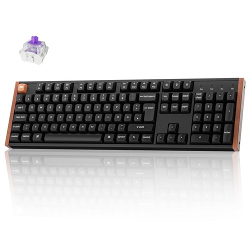 Gaming Tastatur ISO-DE Layout programmierbar Aluminium