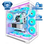 PC Gehäuse ATX Mid-Tower Weiß mit