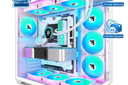 PC Gehäuse ATX Mid-Tower Weiß mit