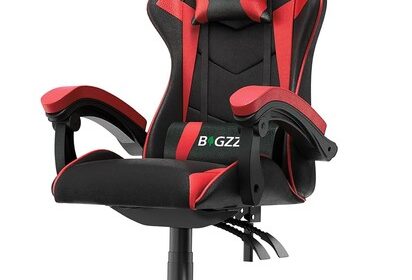 Gamingstuhl ergonomisch mit Lendenkissen Kopfstütze 90-135