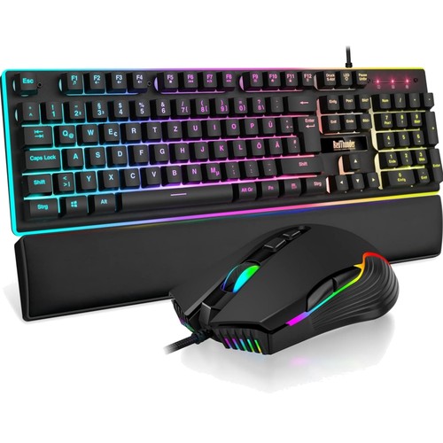 Gaming Tastatur Maus Set QWERTZ RGB