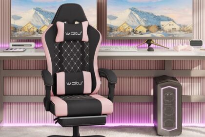 WOLTU Gaming Stuhl mit Massagefunktion Fußstütze