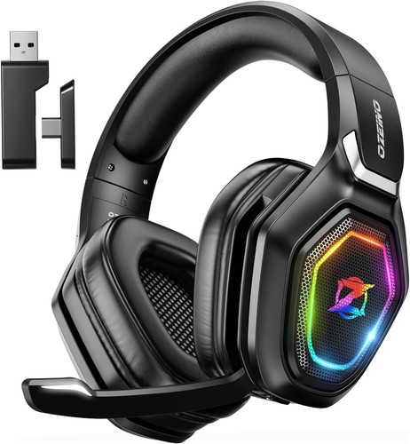Ozeino Gaming-Headset kabellos OW810 mit Mikrofon,
