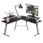140cm L-förmiger Gaming Tisch Computertisch mit