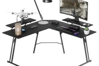 140cm L-förmiger Gaming Tisch Computertisch mit